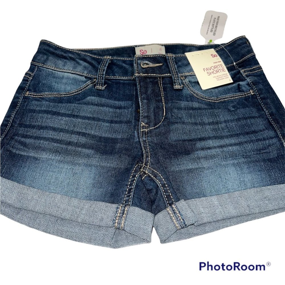 So Mid-rise Favorite Shorties Little girls adjustable waist NWT